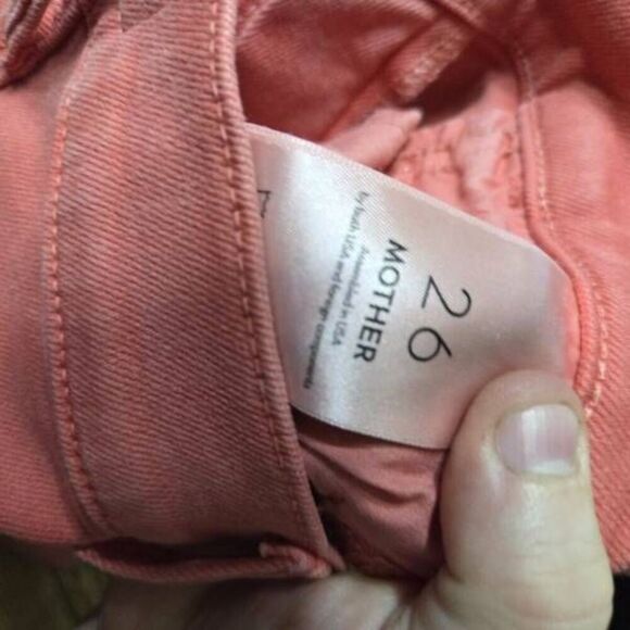 Mother The Hustler Ankle Fray Second Chance in Coral 26 - Picture 5 of 6